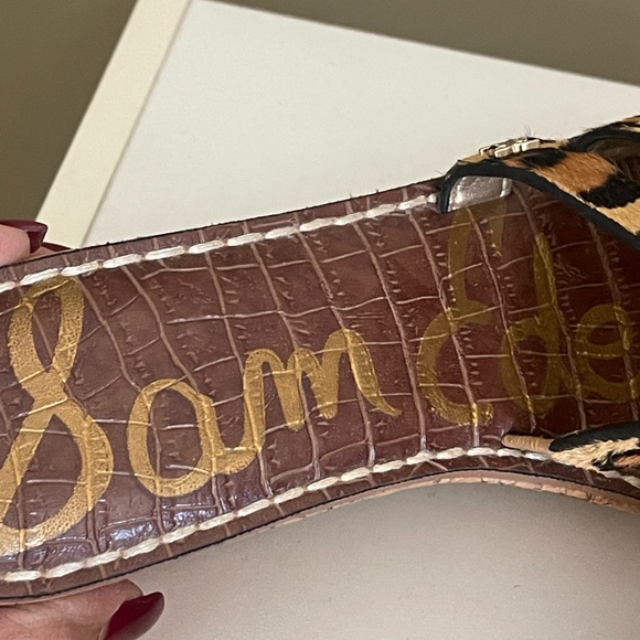 Sam Edelman Women’s Leopard Print Wedge Slide Sandals SZ 8 - Picture 14 of 14